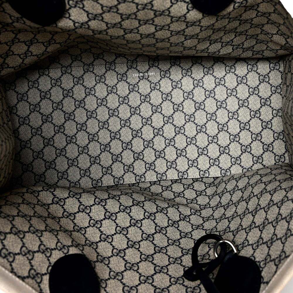 Gucci Logo Print Large Tote Bag Beige GG Supreme - Picture 5 of 7